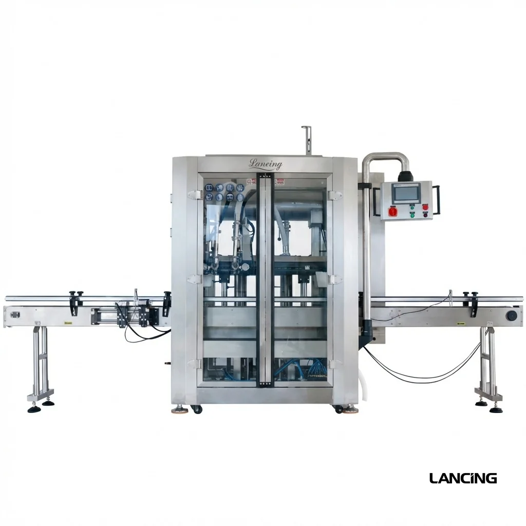Dual tracking-head automatic liquid and paste filling machine