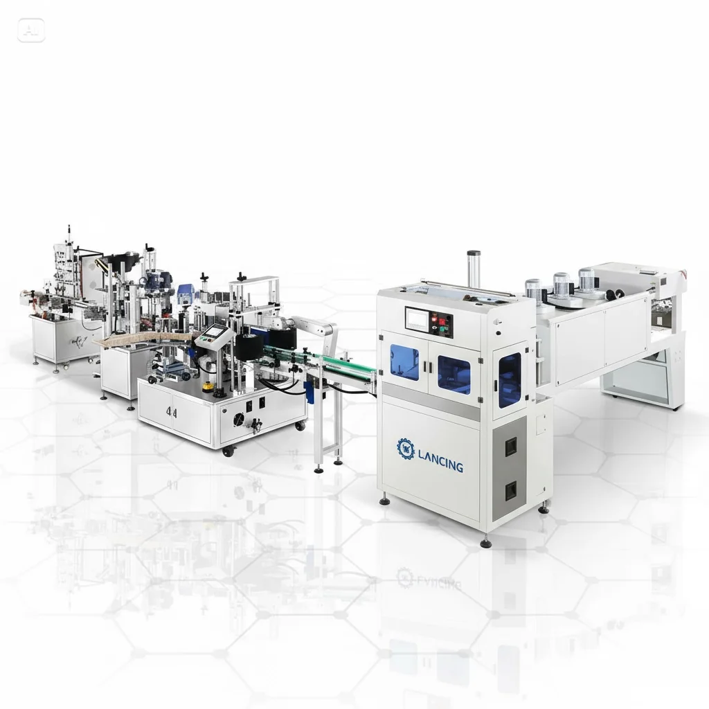 Fully automatic integrated filling and packaging line