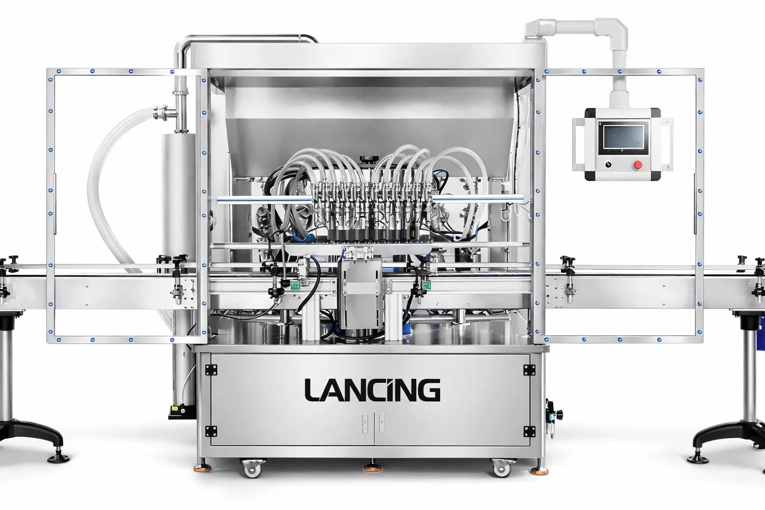 Twelve-nozzle servo automatic paste filling machine